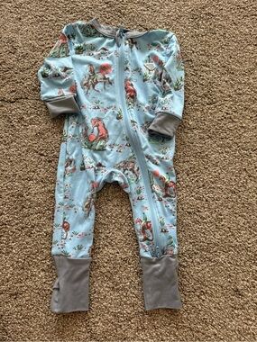 Burlebo 0-3 month cowboy onesie EUC